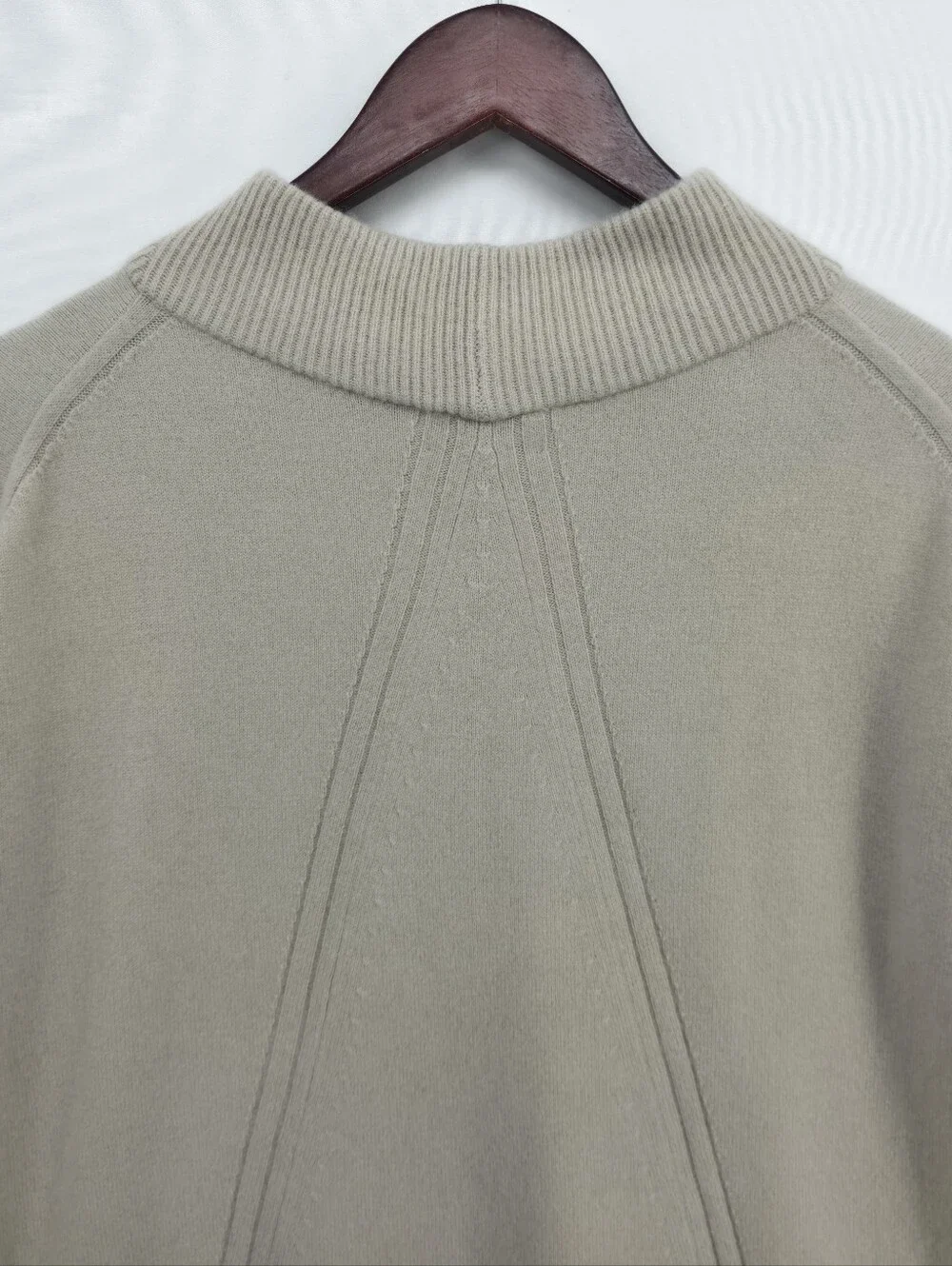 Rag & Bone 100% Cashmere Mock Neck Sweater Taupe Oversized Size Medium